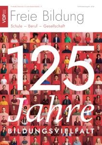 Titelseite der Freien Bildung, Jubiläumsausgabe 2026: 125 Jahre Bildungsvielfalt